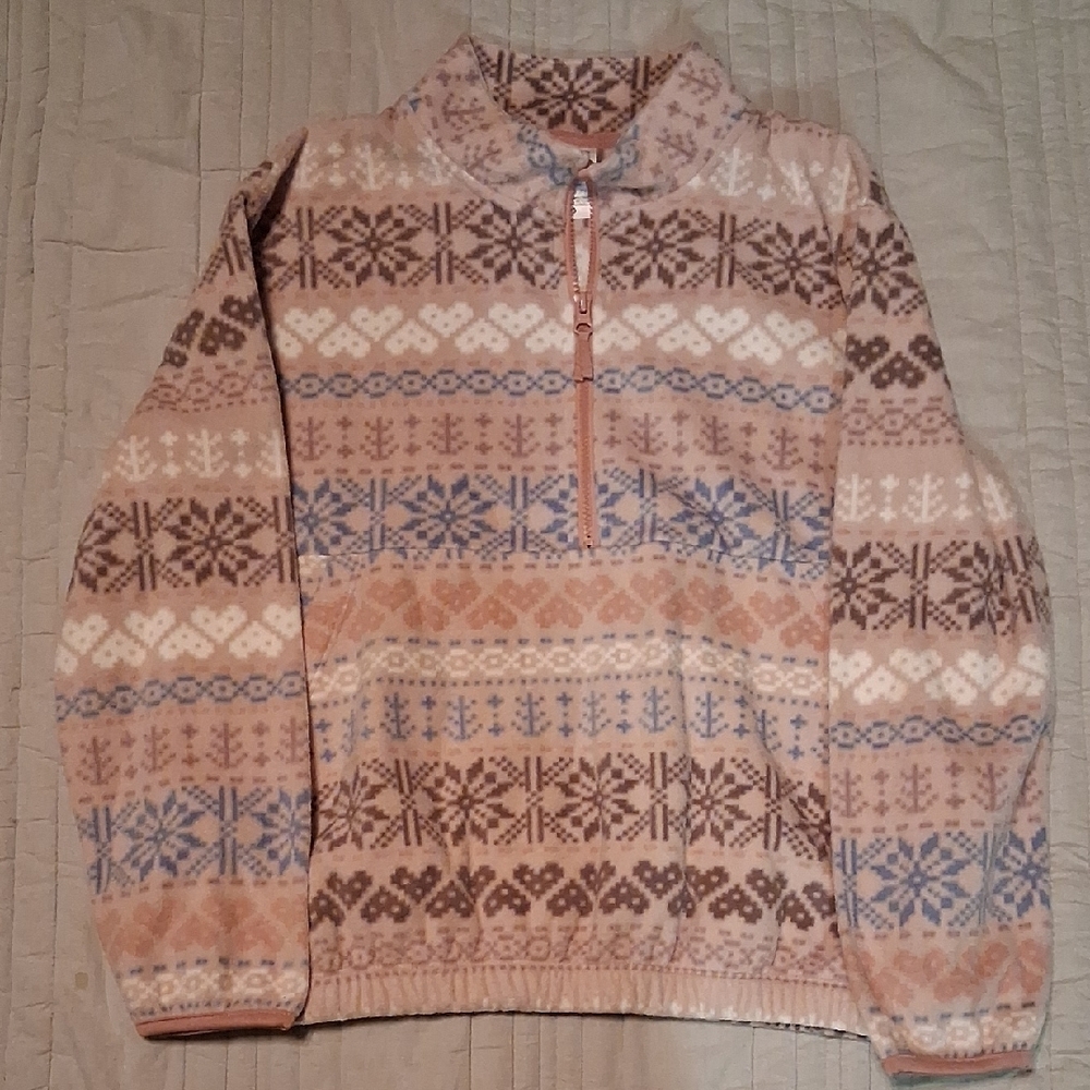 Athletic Works Pink and Blue Patterned Kids Sweater